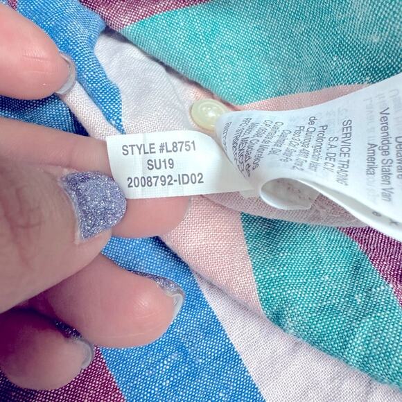 Madewell Women’s Dress Central Shirtdress in Flagstaff Stripe Linen Blend XXS - Picture 6 of 14